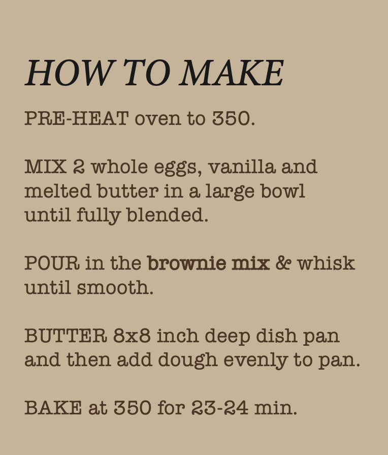 BROWNIE BAKE MIX