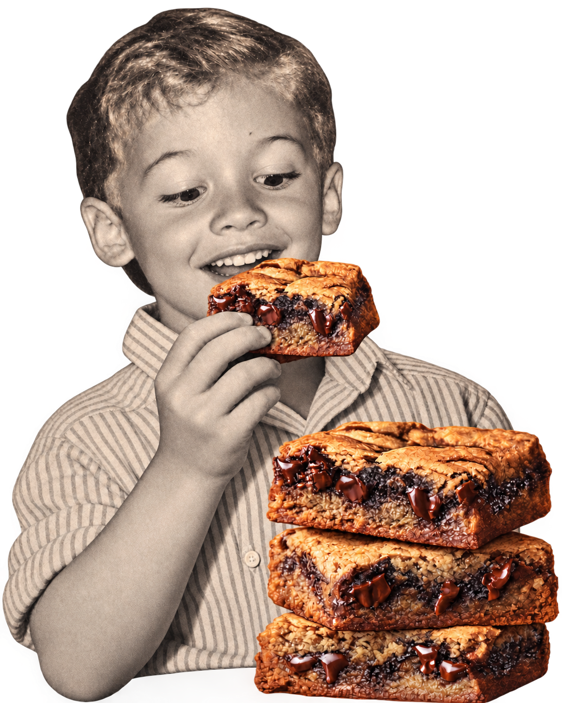 Chocolate Chip Blondie Mix with vintage Crosby’s artwork