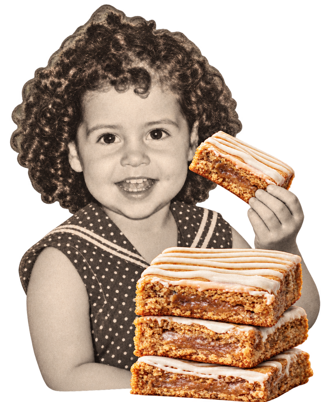 Cinnamon Roll Blondie Mix with vintage Crosby’s artwork